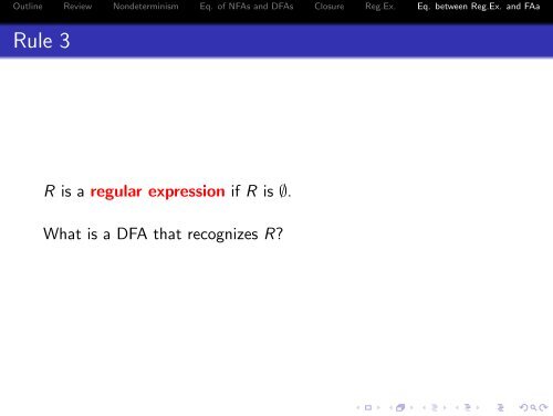 NFA, DFA, and regular expressions - 204213 Theory of Computation