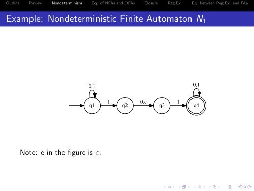 NFA, DFA, and regular expressions - 204213 Theory of Computation