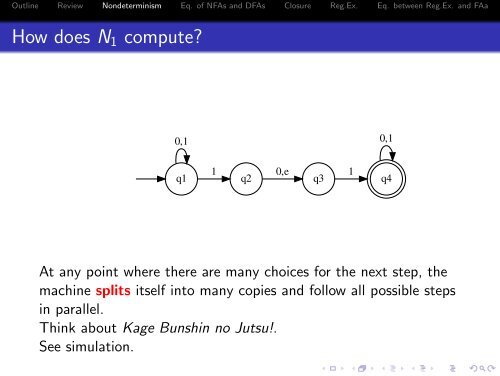 NFA, DFA, and regular expressions - 204213 Theory of Computation