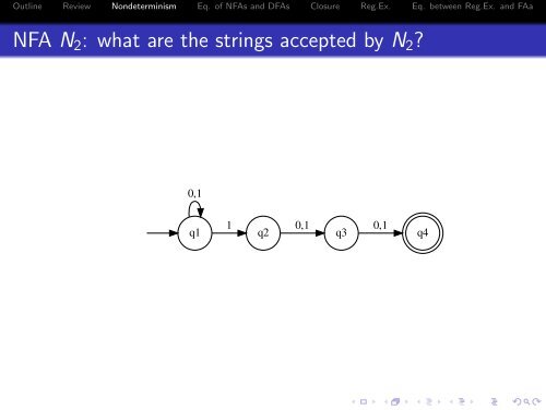 NFA, DFA, and regular expressions - 204213 Theory of Computation
