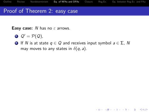 NFA, DFA, and regular expressions - 204213 Theory of Computation