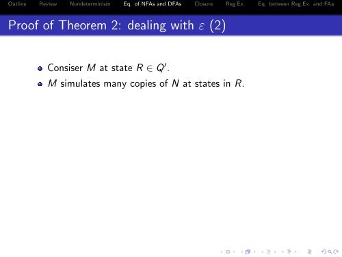 NFA, DFA, and regular expressions - 204213 Theory of Computation