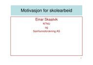 Einar Skaalvik: Motivasjon for skolearbeid