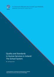 Quality and Standards in Human Services in Ireland - the NESC ...