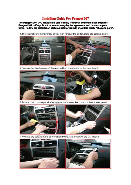 Peugeot 307 DVD GPS Navigation - Car DVD Player
