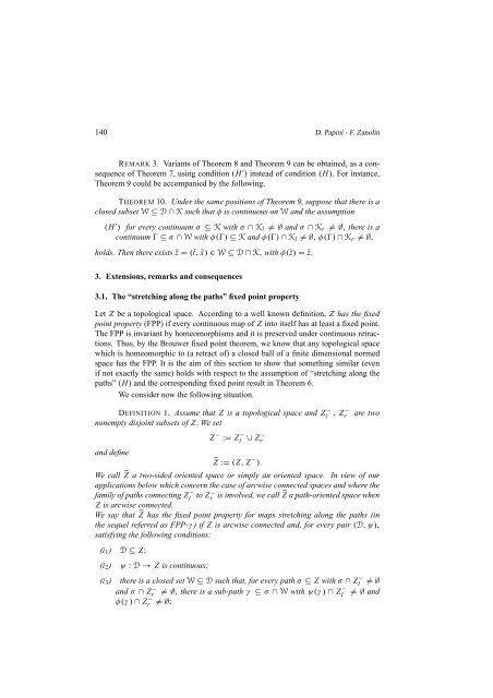 RENDICONTI DEL SEMINARIO MATEMATICO