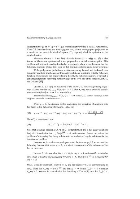 RENDICONTI DEL SEMINARIO MATEMATICO