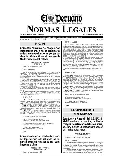 ORDENANZA NÂº 029-2000 - Municipalidad de La Molina