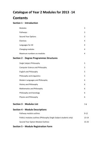 Modules 2013-14 (Year 2) UPDATED (PDF ... - University of York