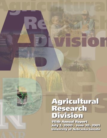 2001 ARD Annual Report - Agricultural Research Division - The ...