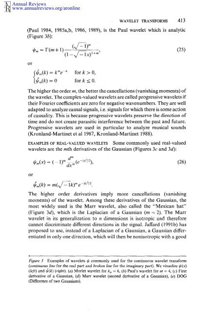 wavelet transforms and their applications to turbulence - Wavelets ...