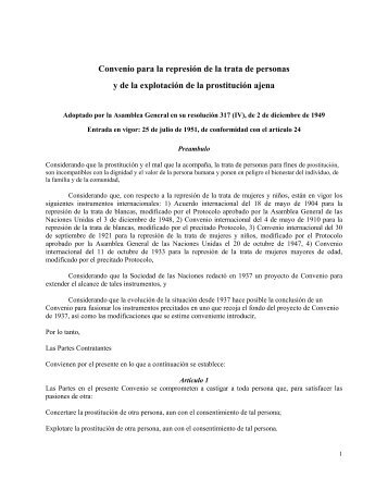 Convenio para la represiÃ³n de la trata de personas y de la ...