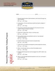 Electrical Safety Quiz - Monarch Beverage