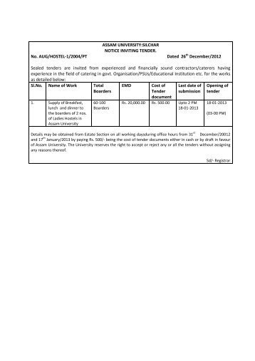 New Ladies Hostel - Assam University