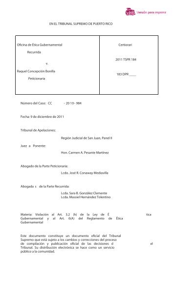 2011 TSPR 184 - Rama Judicial de Puerto Rico