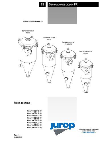 ES DEPURADORES CICLÃN PR FICHA TÃCNICA - Jurop S.p.A.