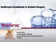 Isoflurane Anesthesia in Rodent Surgery - Taconic