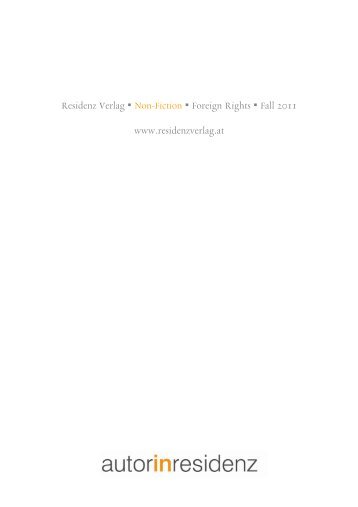 Residenz Verlag Non-Fiction Foreign Rights Fall 2011 www ...