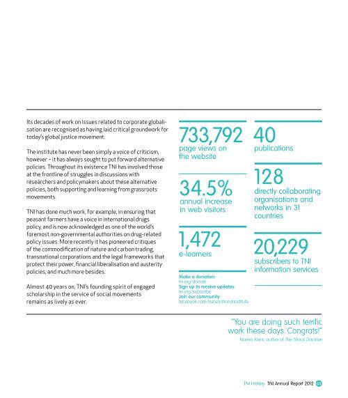 Download Annual Report 2012 (pdf, 3.08 MB) - Transnational Institute