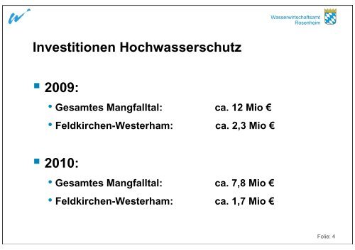 Hochwasserschutz - Wasserwirtschaftsamt Rosenheim - Bayern