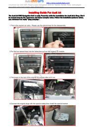 Audi A4 DVD GPS Navigation System Installation ... - Car DVD Player