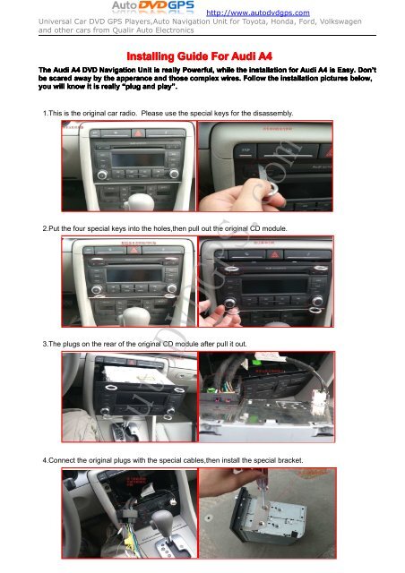 Audi A4 DVD GPS Navigation System Installation ... - Car DVD Player