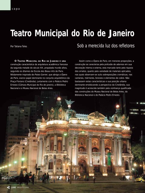 Teatro Municipal do Rio de Janeiro - Lume Arquitetura