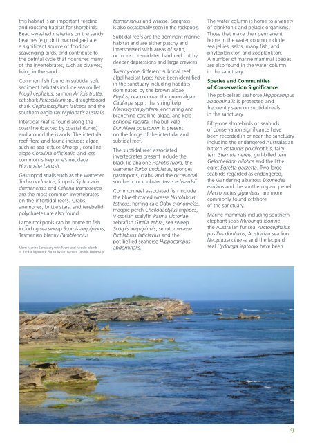 Marine Natural Values Study Summary - Parks Victoria