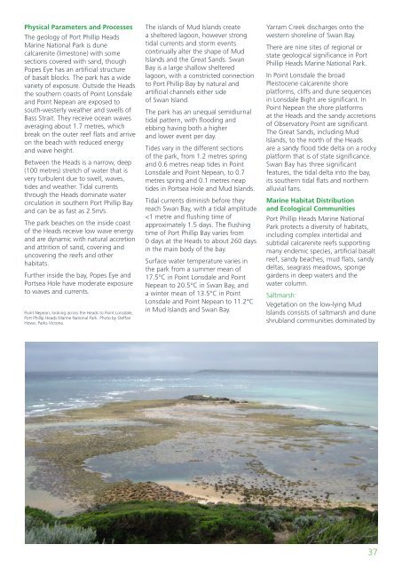 Marine Natural Values Study Summary - Parks Victoria