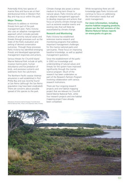 Marine Natural Values Study Summary - Parks Victoria