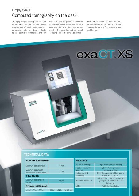 Wenzel exaCT XS - Exact Metrology