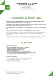 PRESENTATION DU CABINET LOGER LA GESTION - CN2i