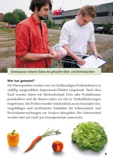 Ratgeber "Pestizide aus dem Supermarkt" - Greenpeace