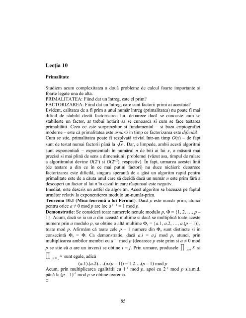 Matematici discrete pentru CS - Departamentul Automatica ...