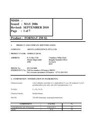 MSDS FORMAT250 SL - Bush Encroachment