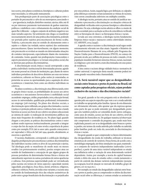 Relatório Anual das Desigualdades Raciais no Brasil; 2009-2010