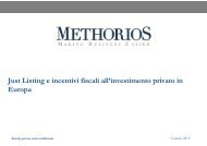 Just Listing e incentivi fiscali all'investimento ... - Methorios Capital