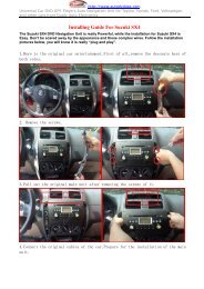 Suzuki SX4 DVD GPS Navigation Installation Guide - Car DVD Player