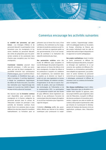 MobilitÃ©s Comenius - European Commission - Europa