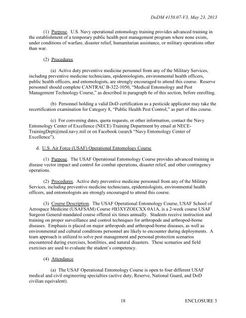 DoD Manual 4150.07, Vol. 3, May 23, 2013 - Defense Technical ...