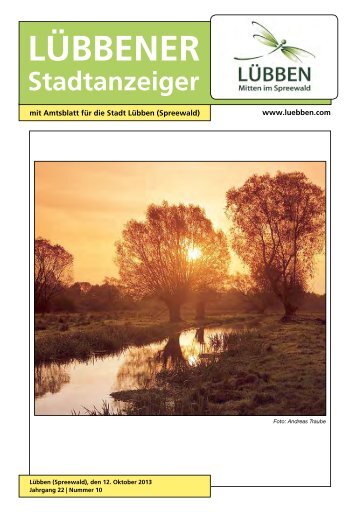 Stadtanzeiger - STADT LÜBBEN Spreewald: Rathaus - Aktuell