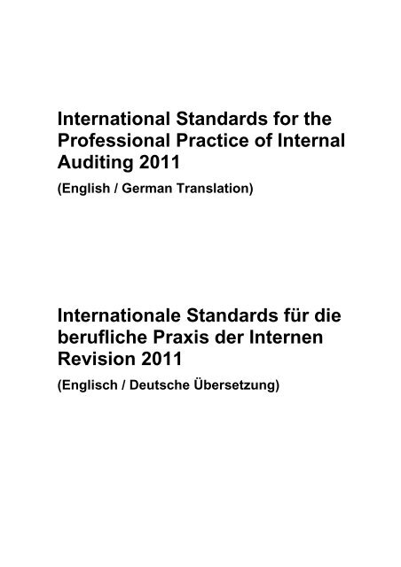 International Standards for the Professional Practice of Internal ...