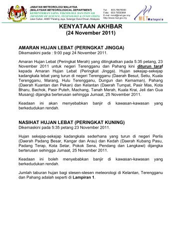 24 November 2011 - Jabatan Meteorologi Malaysia
