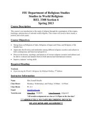 Syllabus - Department of Religious Studies