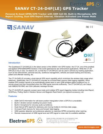 SANAV CT-24-D4F(LE) GPS Tracker - ElectronGPS