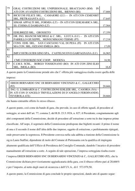 Determina - Comune di Pietrasanta