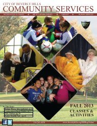 Community Services Quarterly Brochure - City Of Beverly Hills