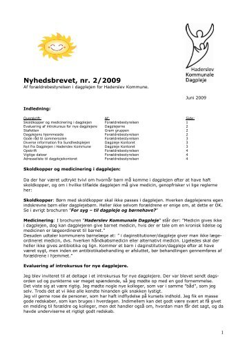 Nyhedsbrevet, nr. 2/2009 - Haderslev Kommunale Dagpleje