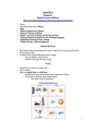 CHAPTER 4 Dynamics: Newton's Laws of Motion - Physics-matters.net