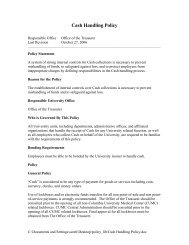 Cash Handling Policy - Columbia University Administrative Policy ...